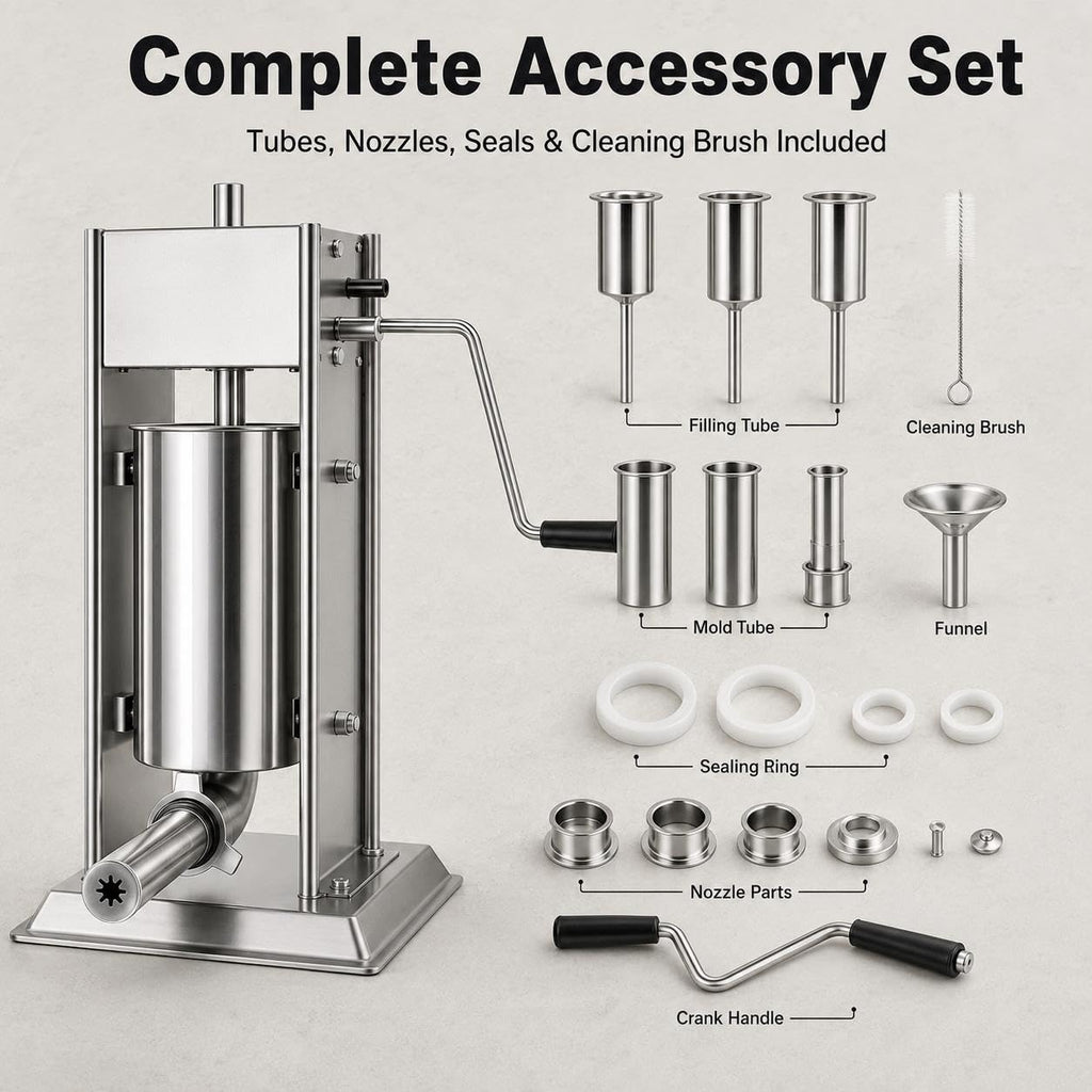 Manual Churro Maker & Sausage Filler, Stainless Steel D75690