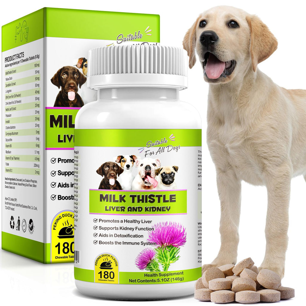 180 Chewable Milk Thistle Tablets for Dogs J44756