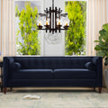 Dark Navy Blue Performance Velvet Tufted Sofa U412