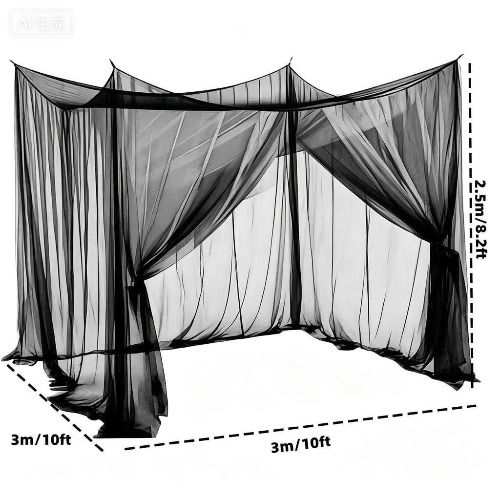 10x10ft Camping Mosquito Net with Hanging Ropes U71959