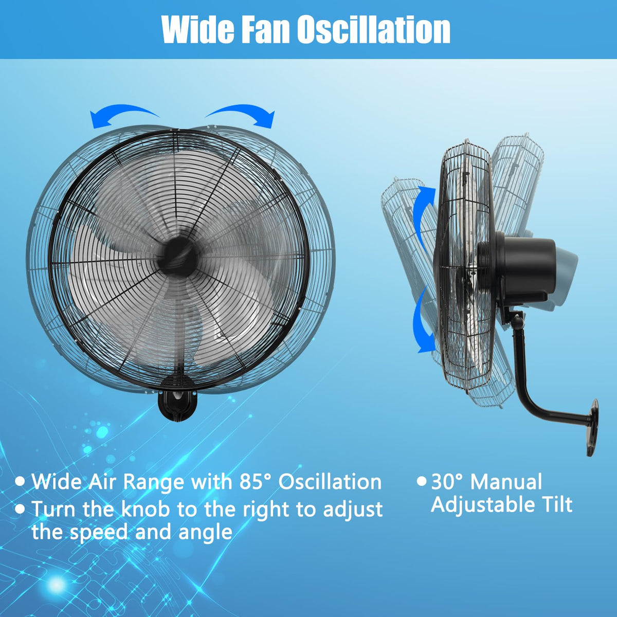 20 Inch Oscillating Wall Fan Y66815
