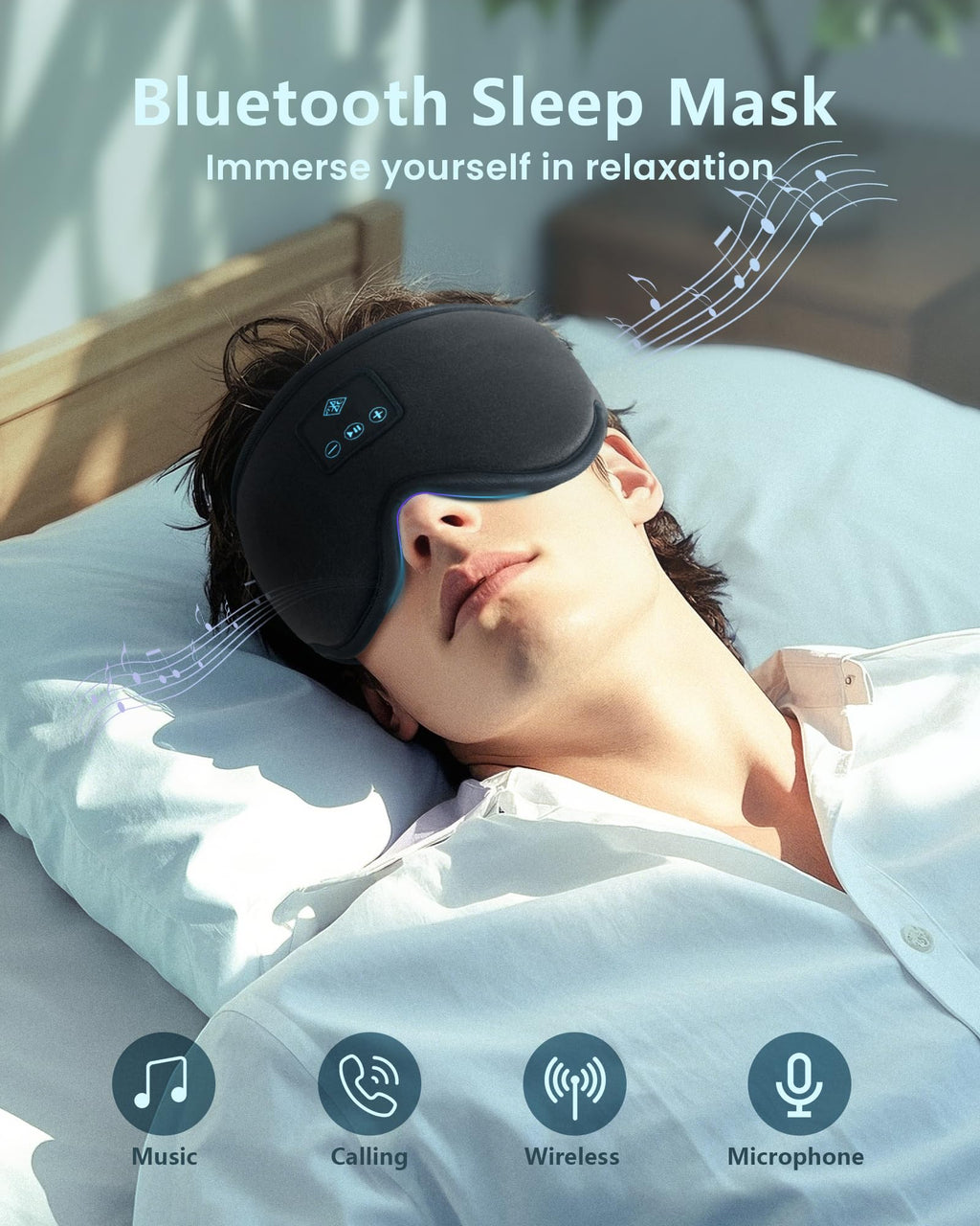 Bluetooth Sleep Mask Headphones D124