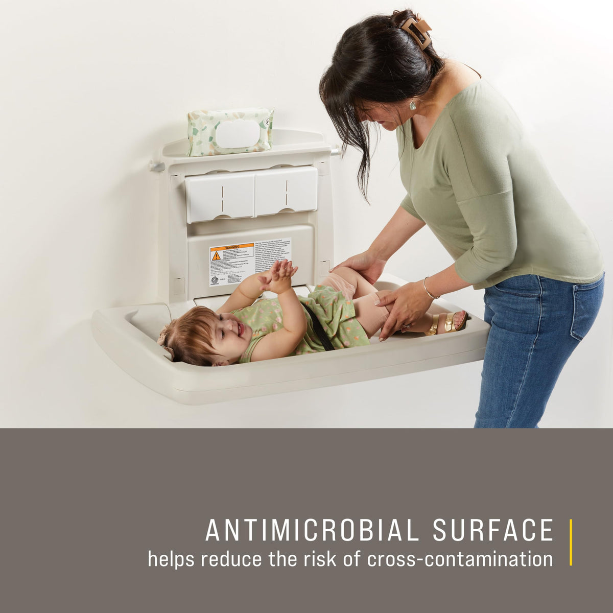 Wall-Mounted Fold-Down Baby Changing Station I280