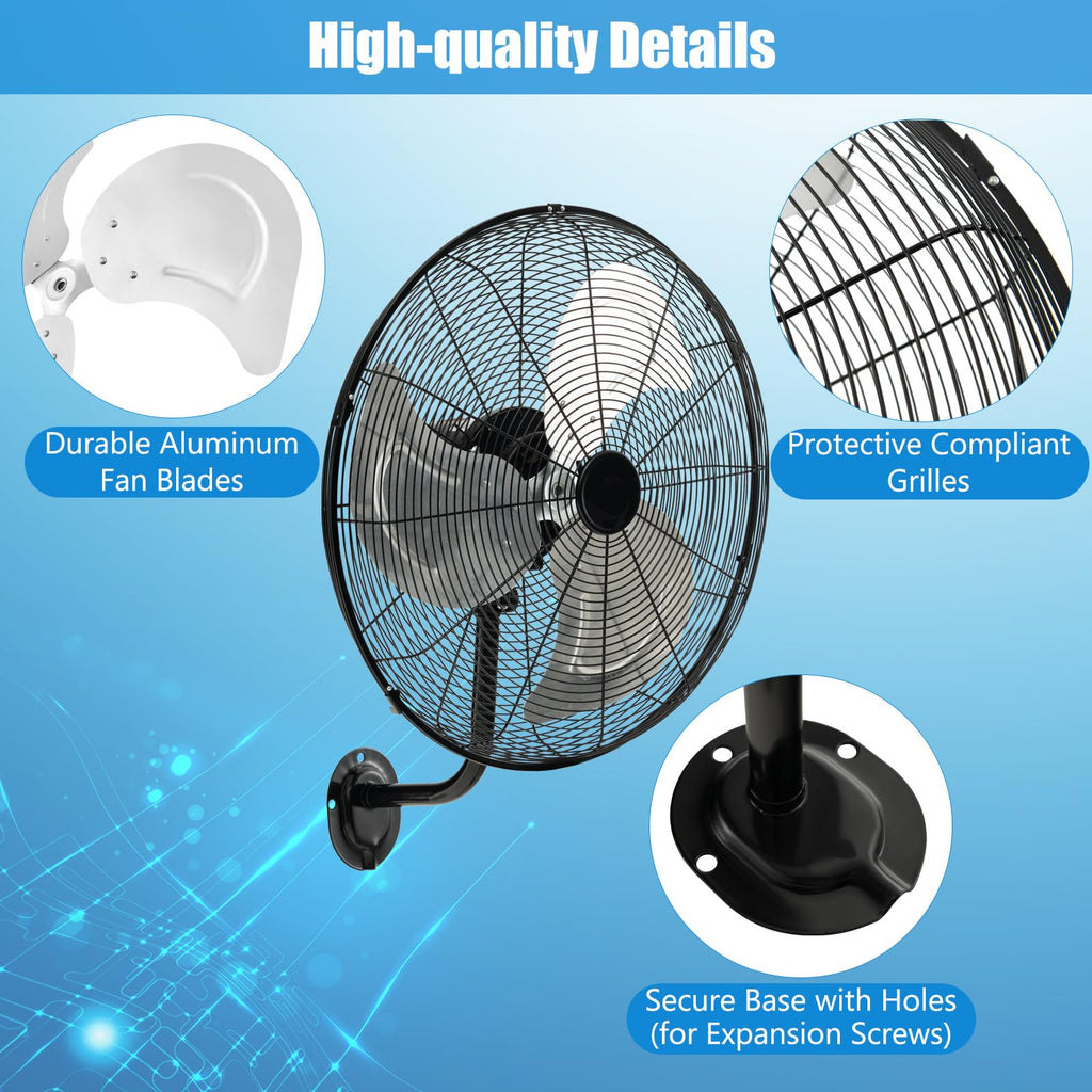 20 Inch Oscillating Wall Fan Y66815