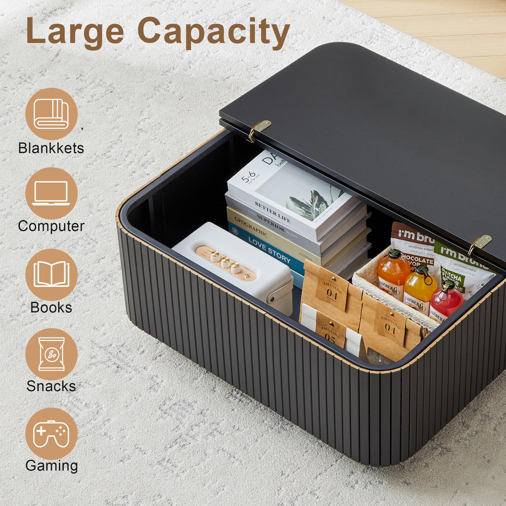 31.5" Square Coffee Table with Storage Y241