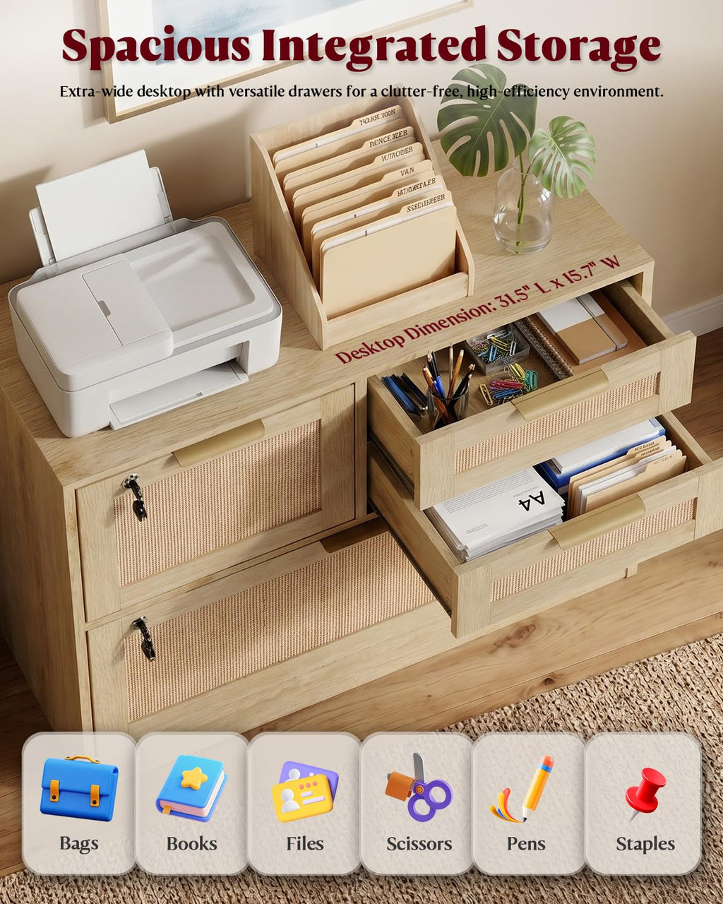 4 Drawer File Cabinet with Lock A975794