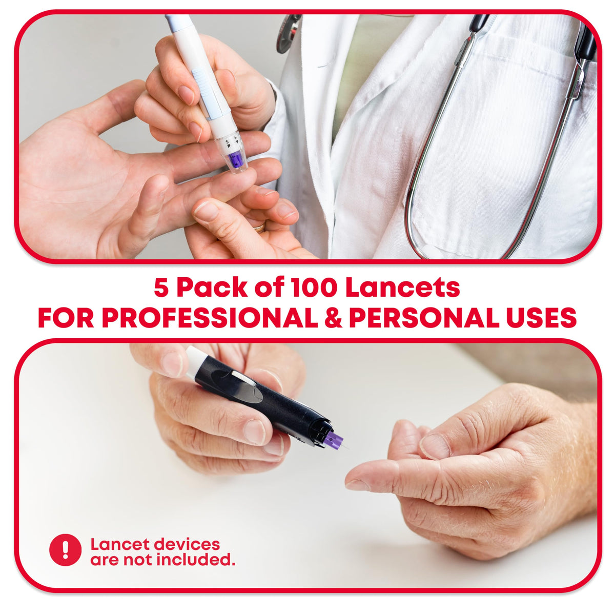 Sterile Twist-Cap Lancets 30G Purple 500 Count U150109