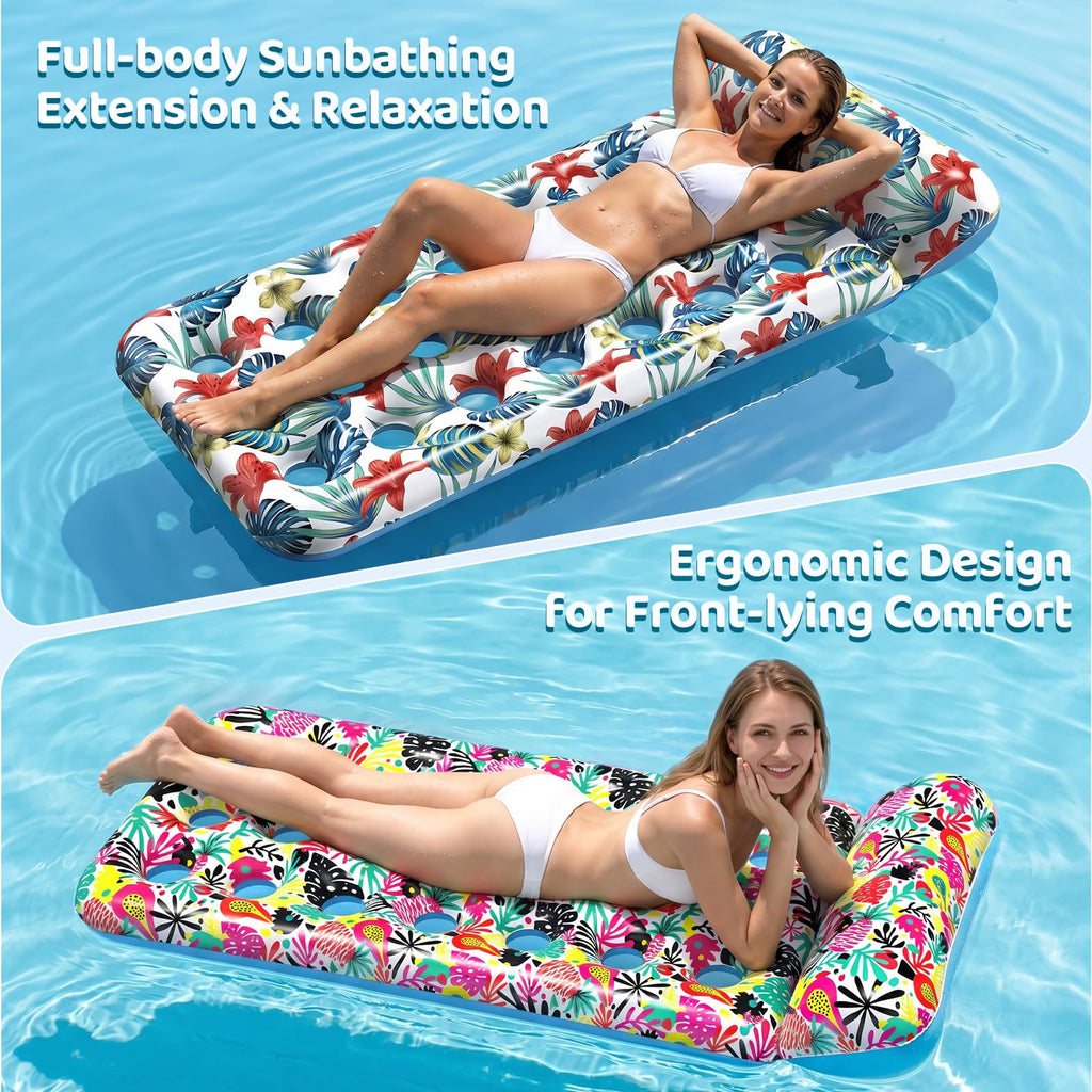 4 Pack Oversized Inflatable Pool Floats with Headrest G887197