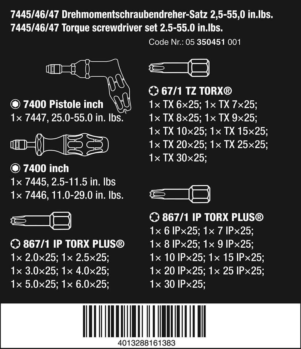 Torque Screwdriver Set G6437