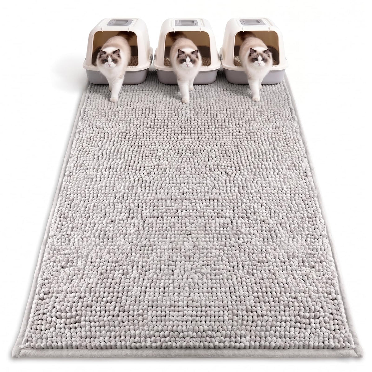 Soft Chenille Cat Litter Box Mat 48'' x 36'' M9997