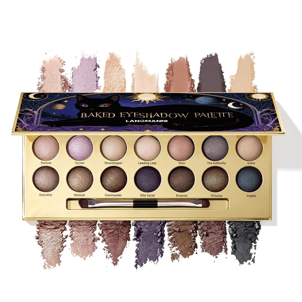 14 Color Cool Toned Baked Eyeshadow Palette S55681