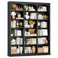 71" 6 Tier Black Bookshelf V9107