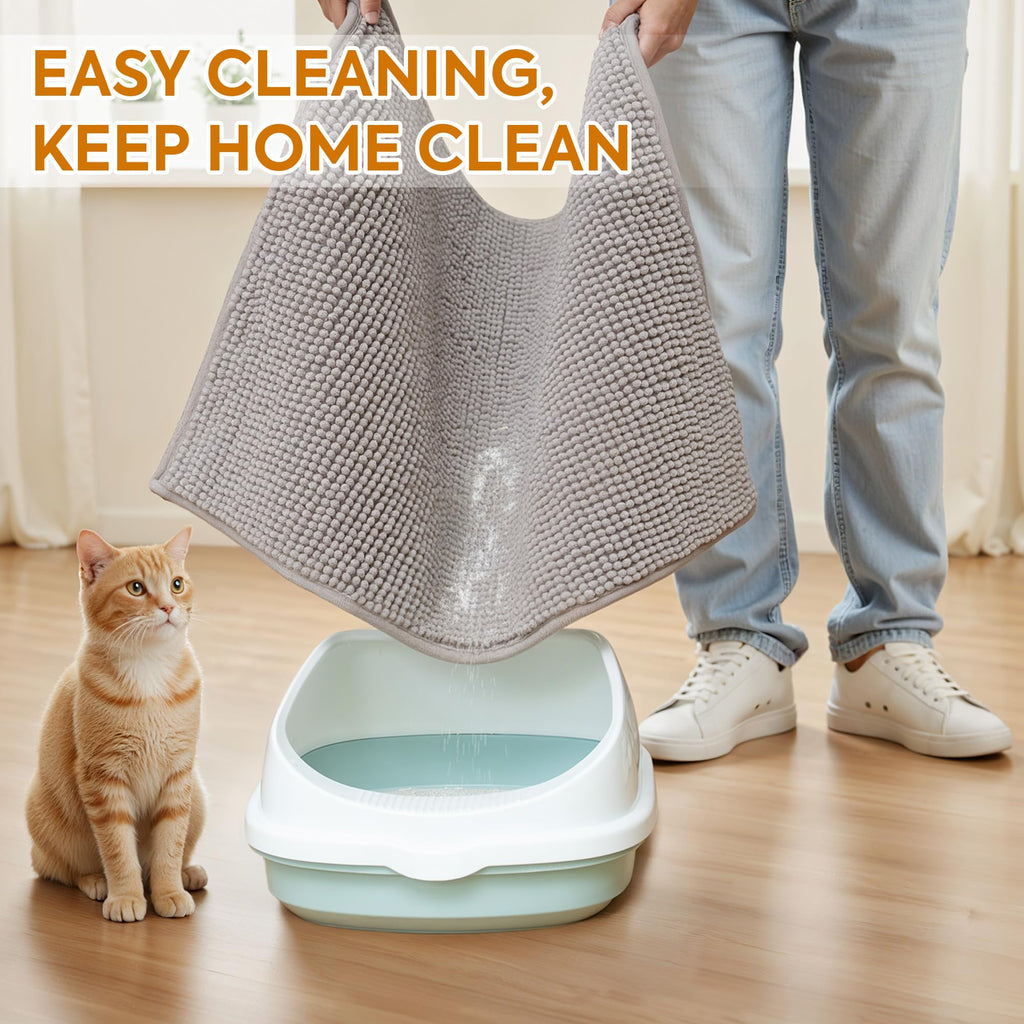 Soft Chenille Cat Litter Box Mat 48'' x 36'' M9997