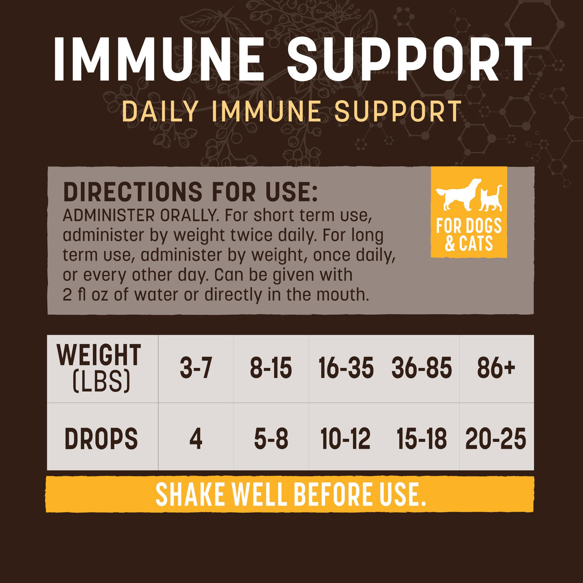 Immune Support for Dogs & Cats 2 fl oz N4364