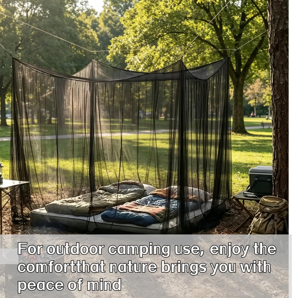 10x10ft Camping Mosquito Net with Hanging Ropes U71959