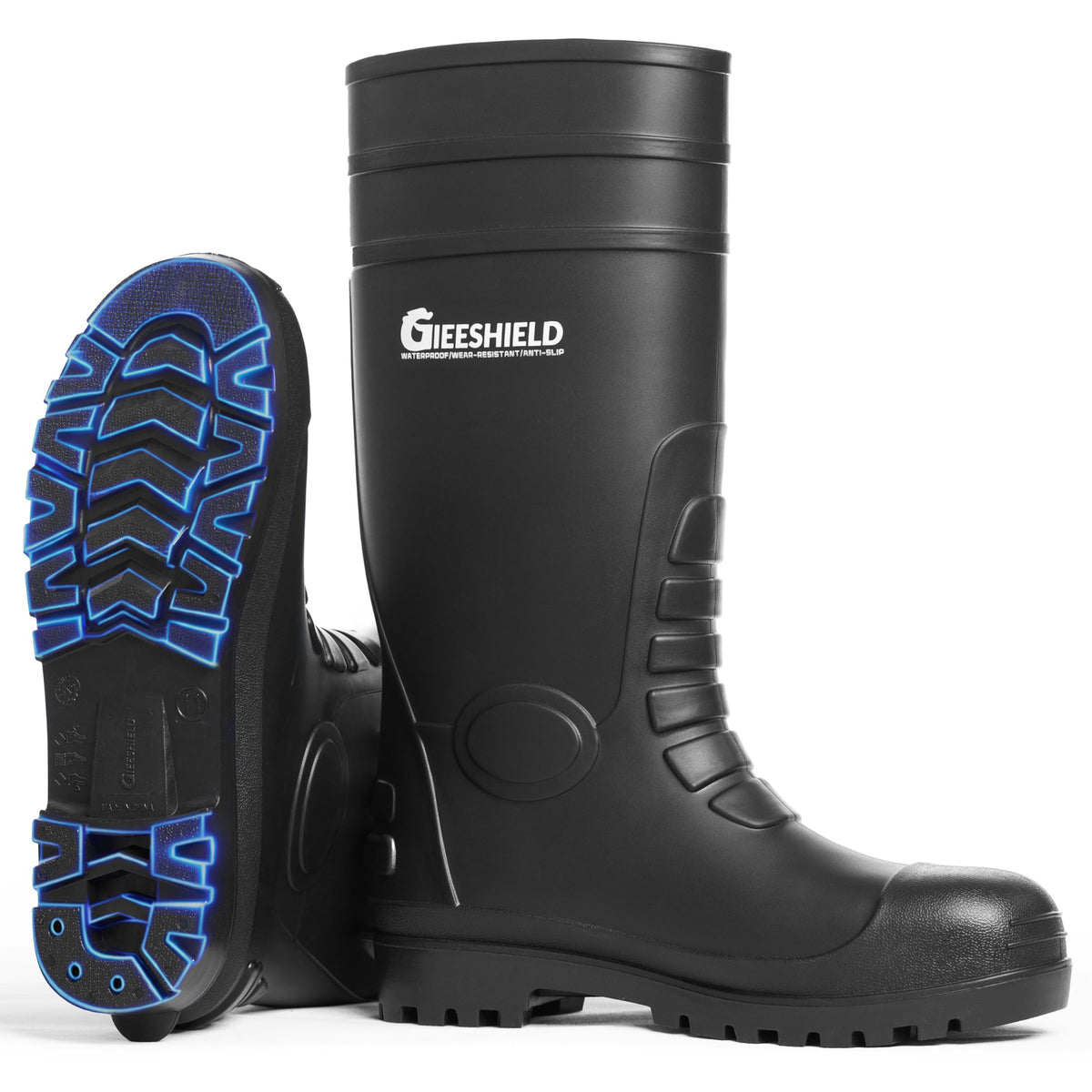 PVC Waterproof Slip-Resistant Rubber Tall Knee Boots T86384