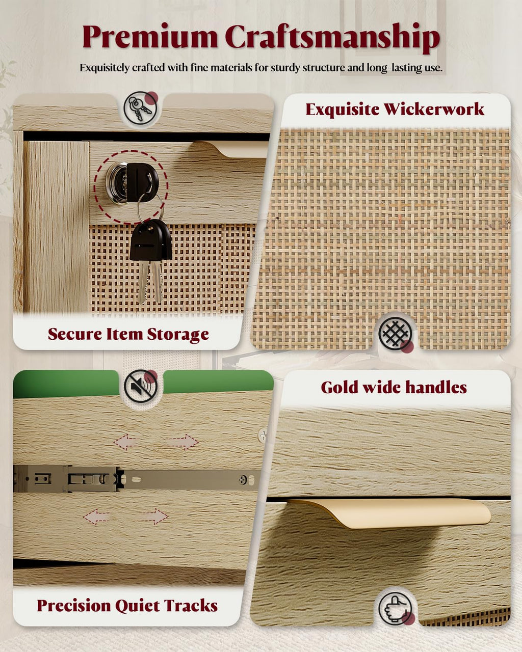 4 Drawer File Cabinet with Lock A975794