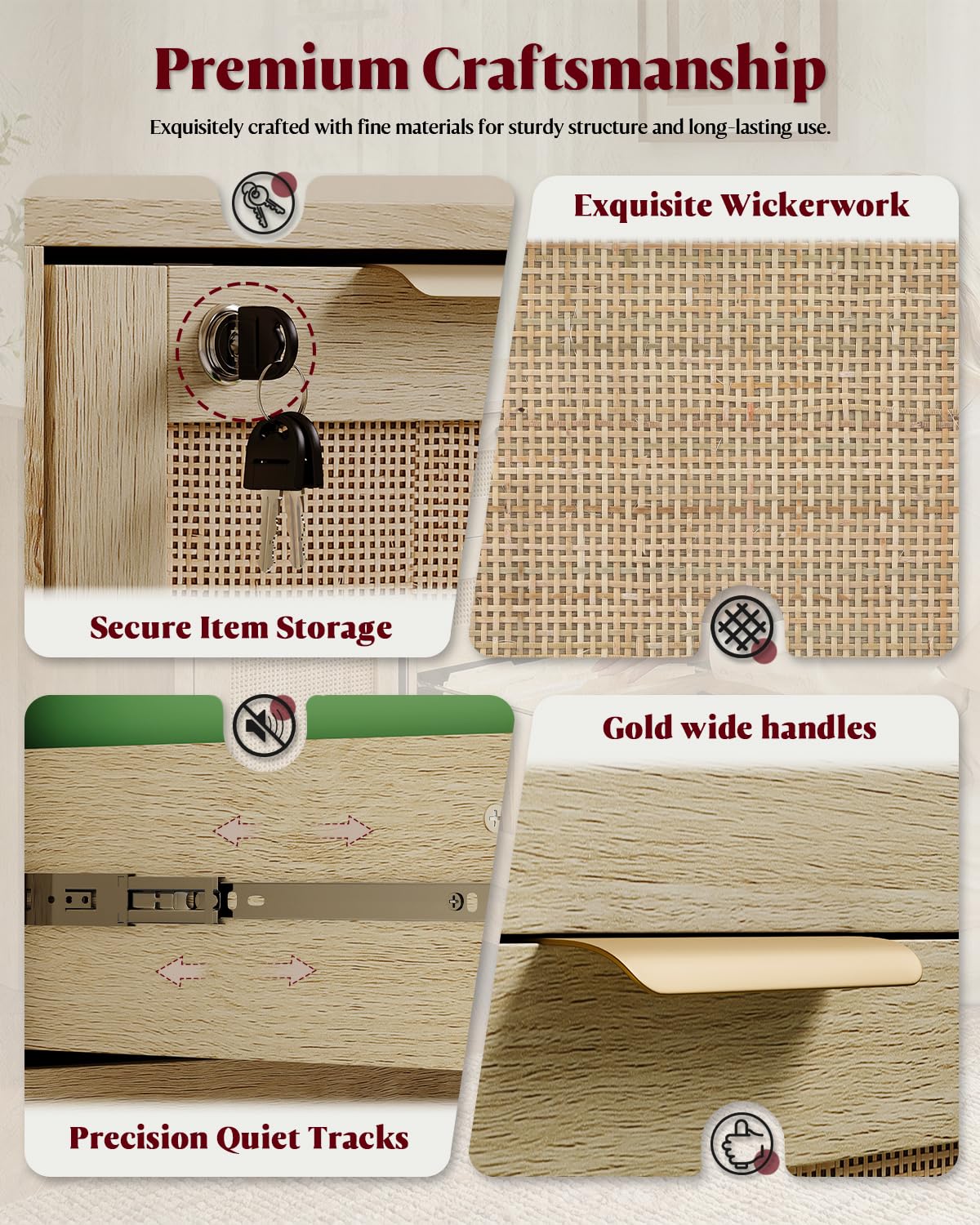 4 Drawer File Cabinet with Lock A975794