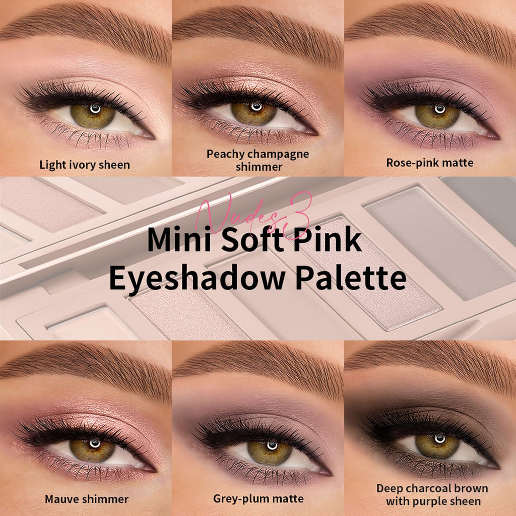 Mini 6 Color Matte & Shimmer Eyeshadow Palette H2917