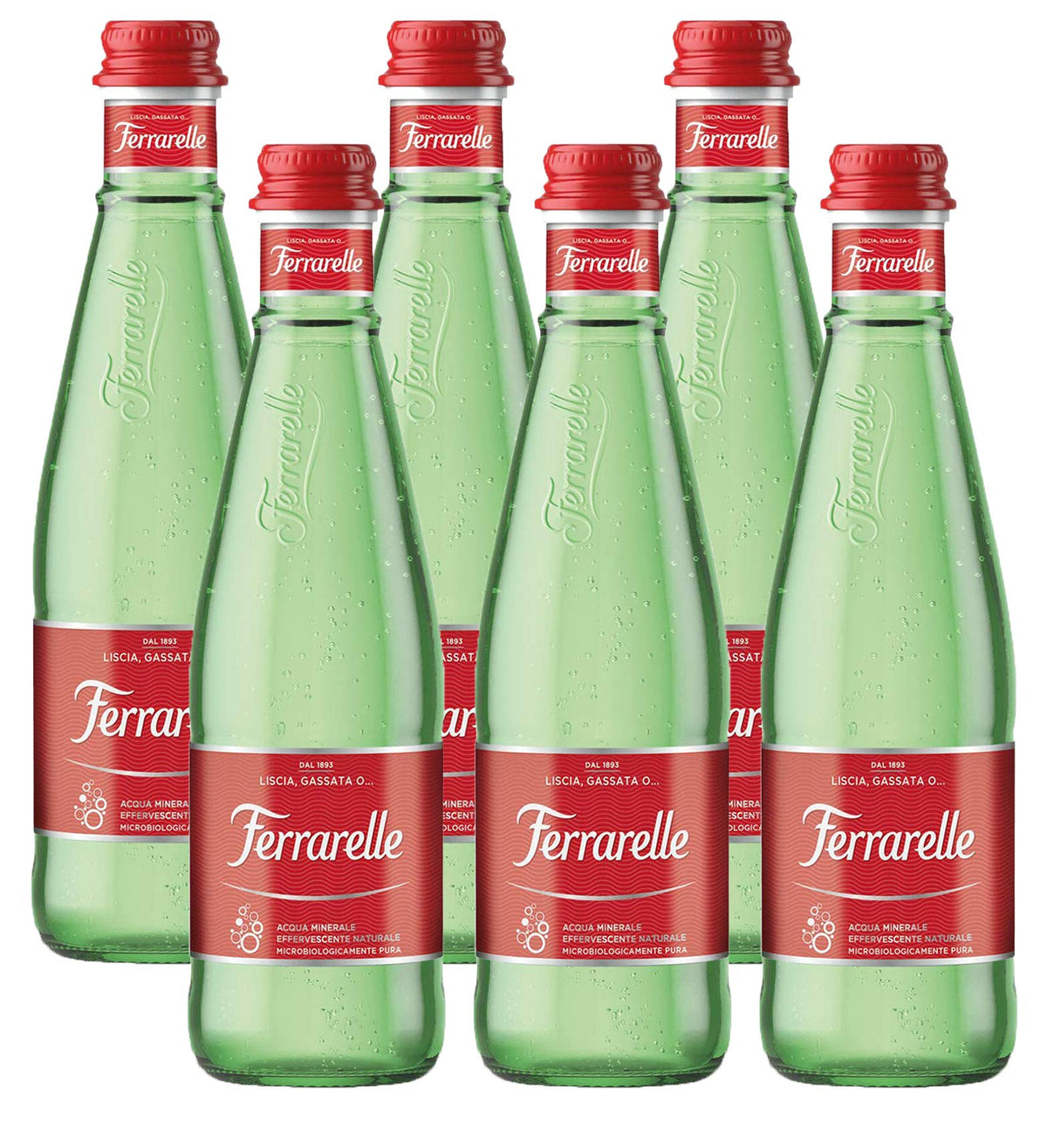 Sparkling Natural Mineral Water 11.2 Oz Glass Bottle 6 Pack C9171