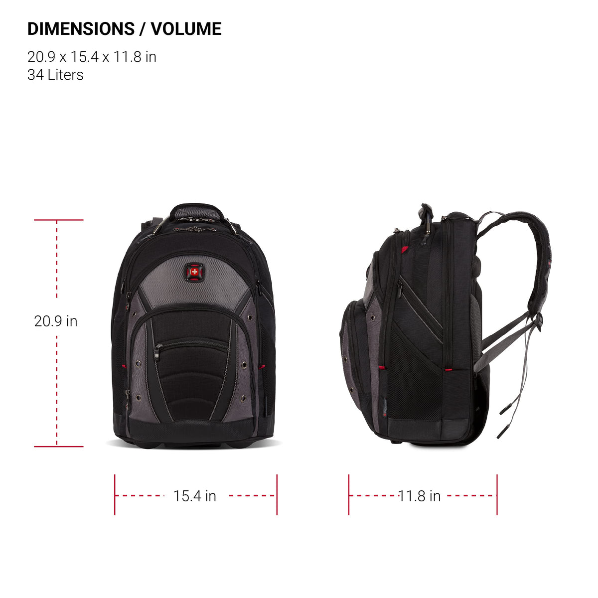 18-Inch Black/Grey Luggage M207780