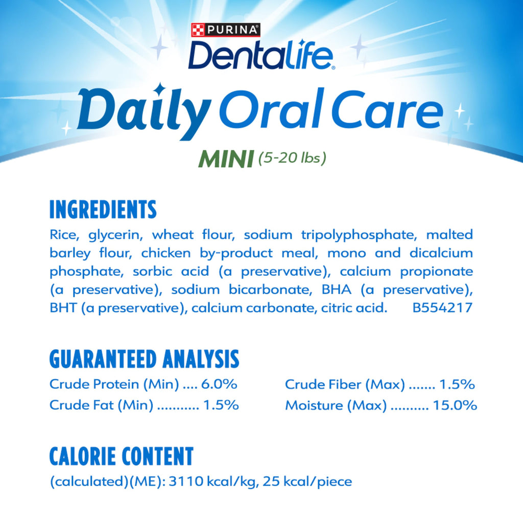 Daily Oral Care Dog Treats for Small Dogs, 58 ct K441