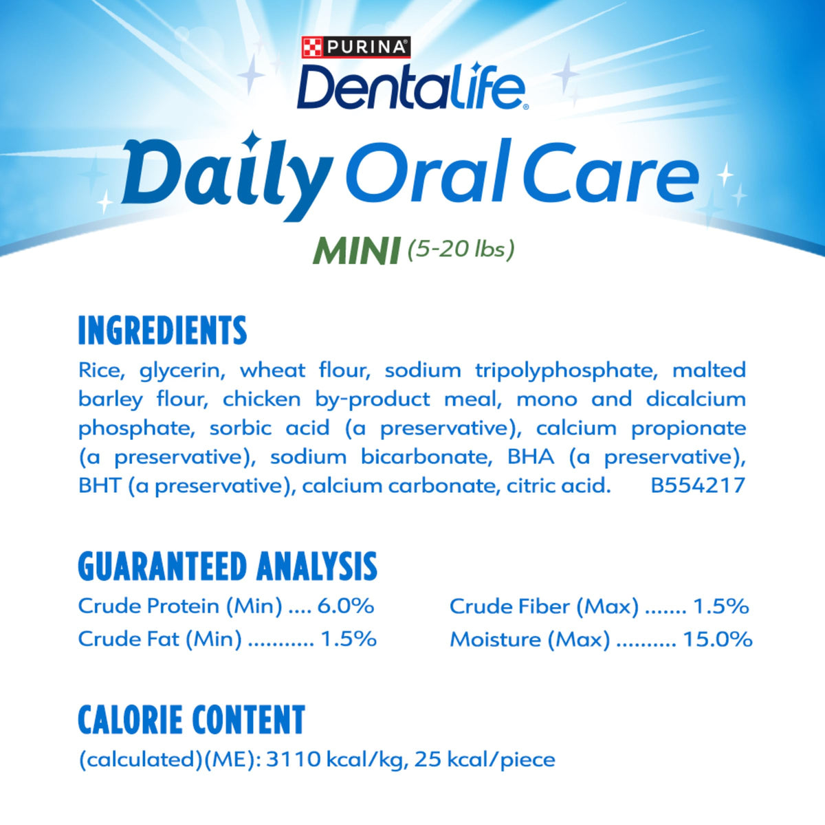 Daily Oral Care Dog Treats for Small Dogs, 58 ct K441