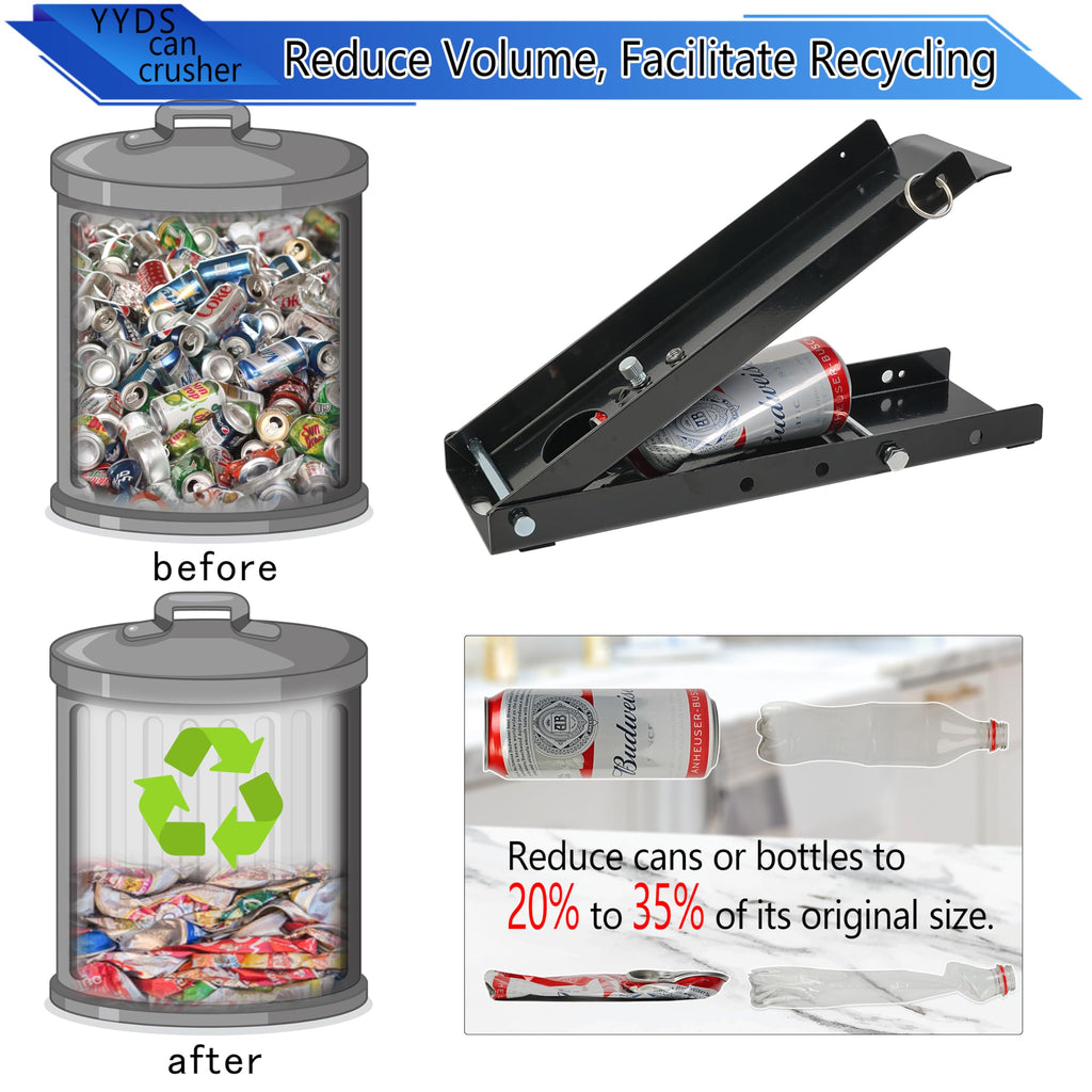 Heavy-Duty 12 Oz. and 16 Oz. Aluminum Can Crusher U6711
