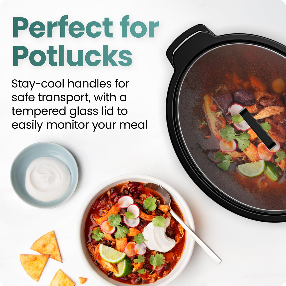 7 Quart Programmable Digital Slow Cooker with Ceramic Crock J175784