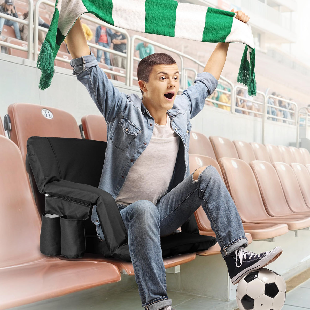 2 Pack Reclining Stadium Seat with Back Support G785980