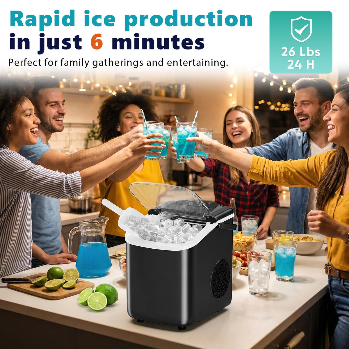 Countertop Ice Maker with Self-Cleaning M25575