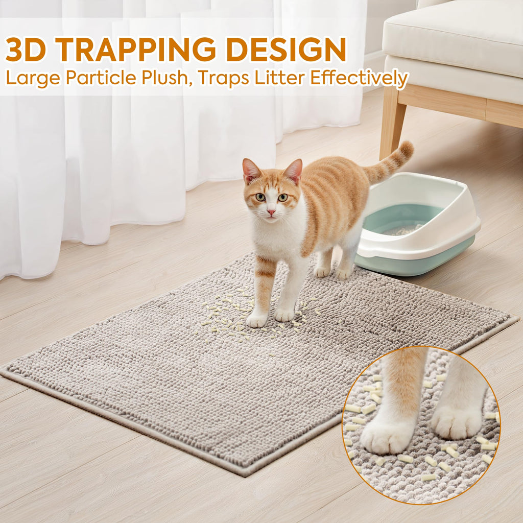 Soft Chenille Cat Litter Box Mat 48'' x 36'' M9997