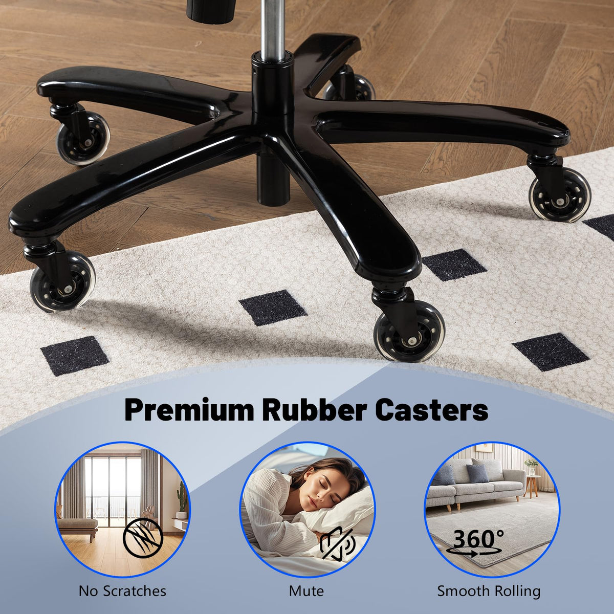 Big and Tall Office Chair with Adjustable Headrest E55746