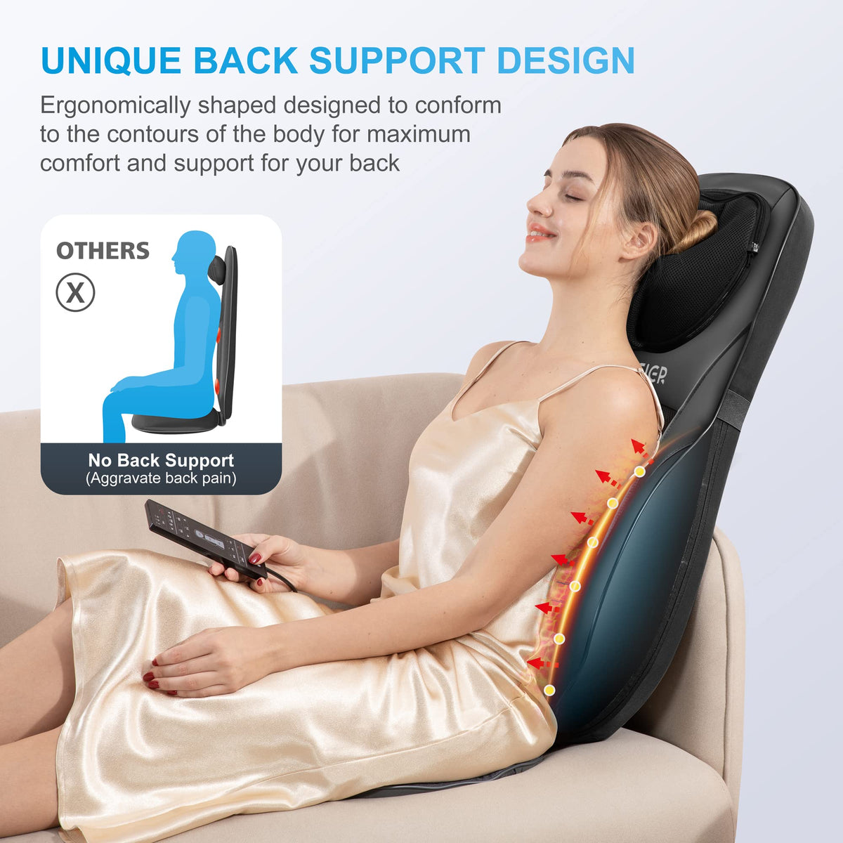 Shiatsu Back Massager with Heat U3802