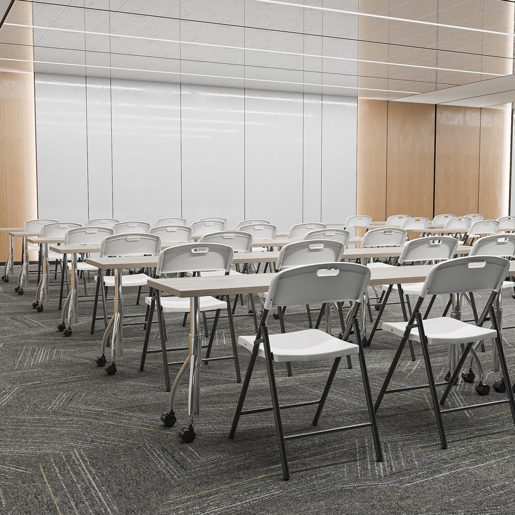 White Plastic Folding Chairs 10-Pack T625