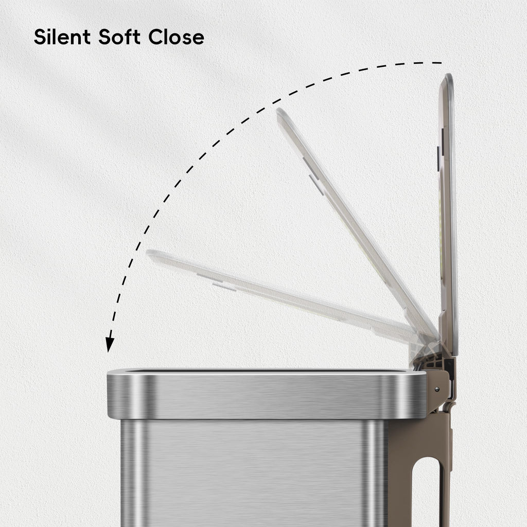Matte Stainless 75 Liter 20 Gallon Step Trash Can E6510