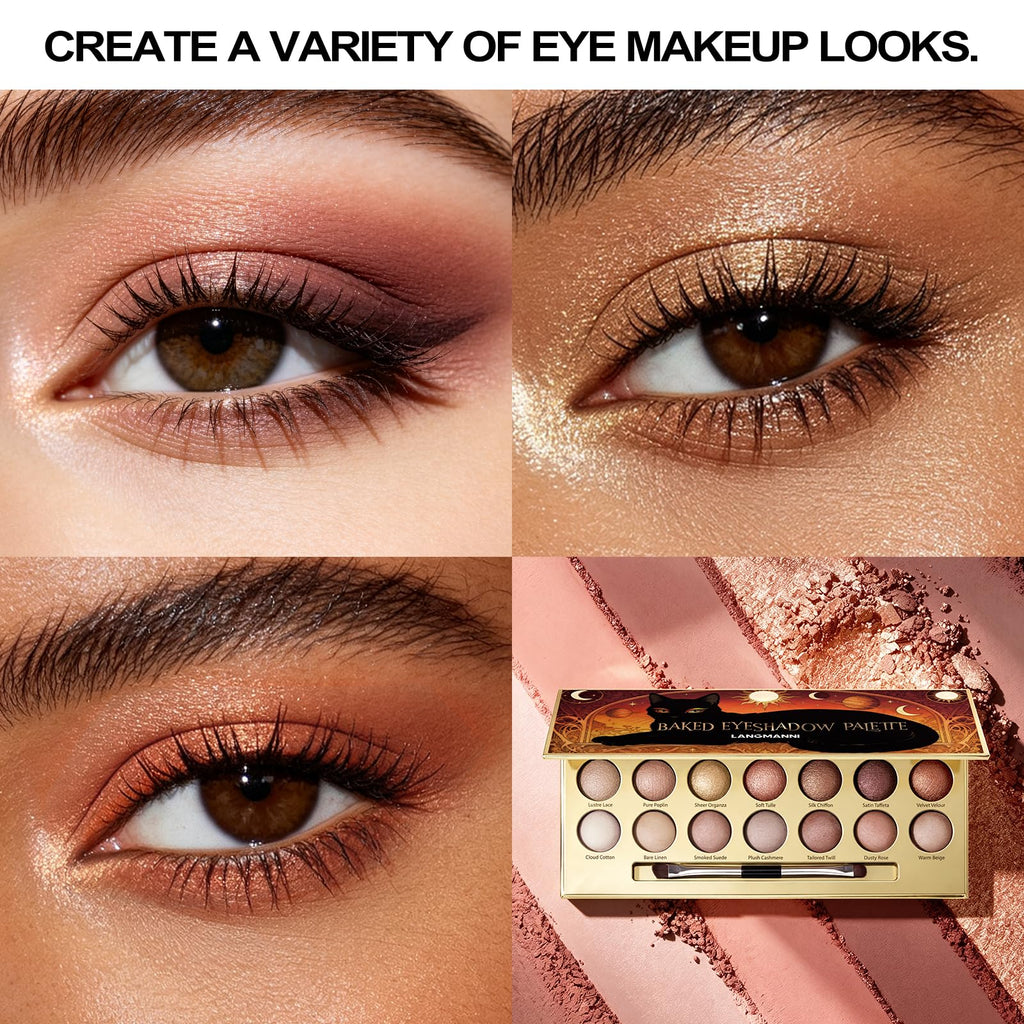 14 Color Cool Toned Baked Eyeshadow Palette S55681