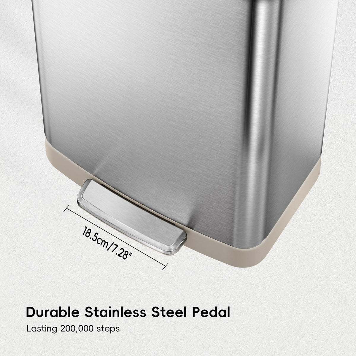 Matte Stainless 75 Liter 20 Gallon Step Trash Can E6510