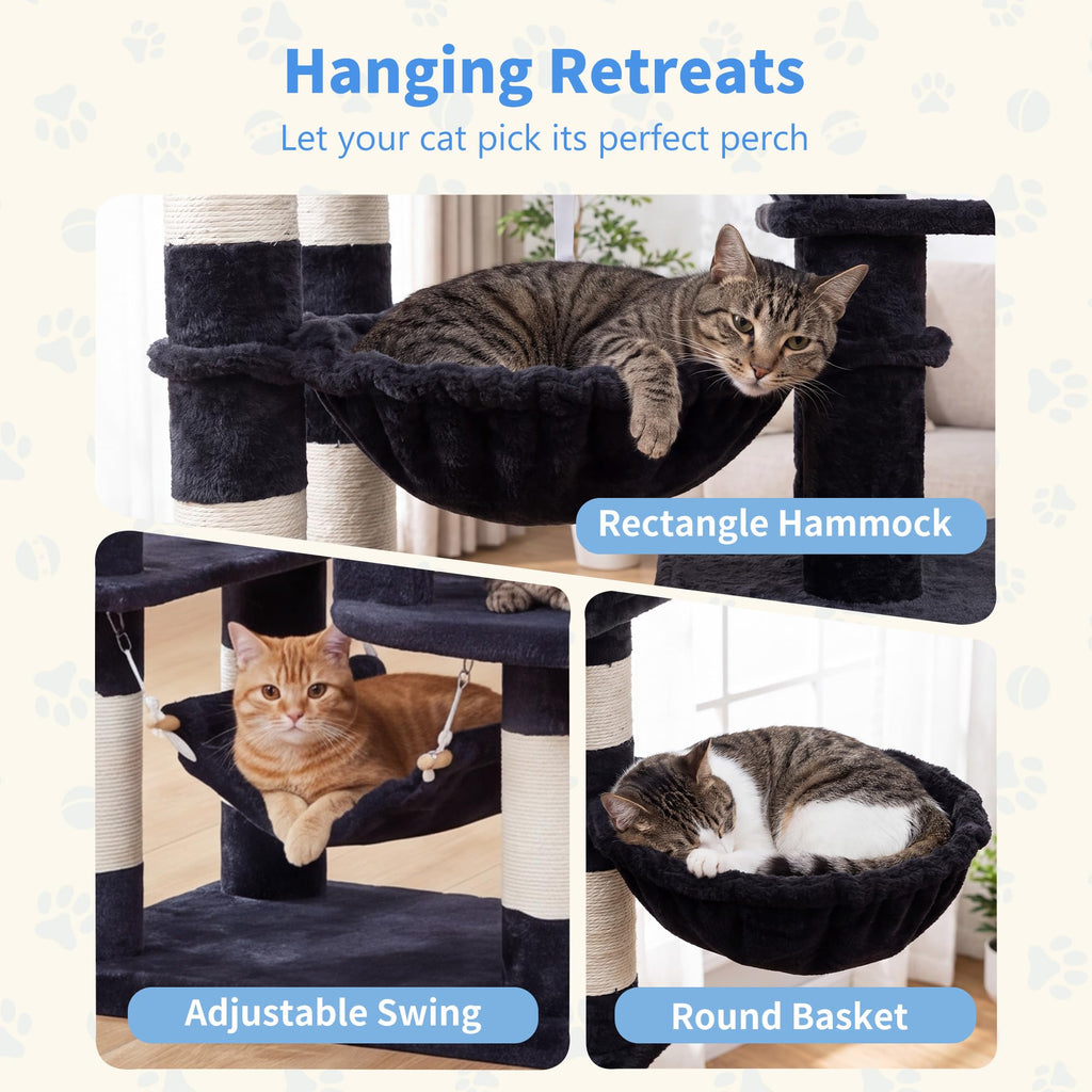 71-Inch-Tall Cat Tree with 2 Perches P140803