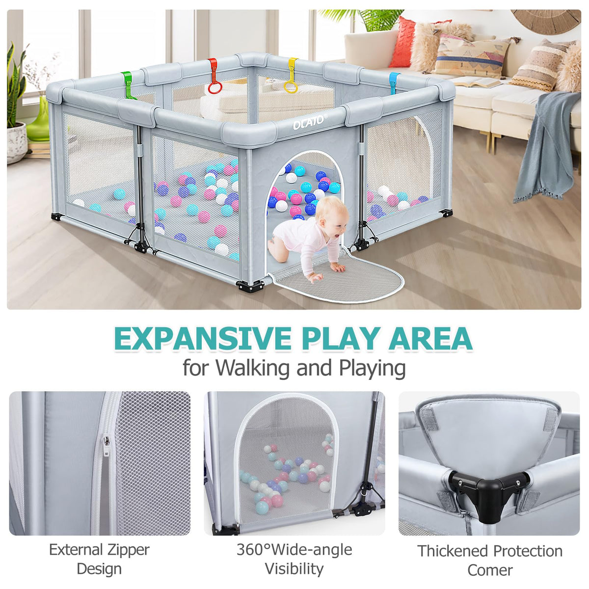 Foldable Baby Playpen 50×50 F822808