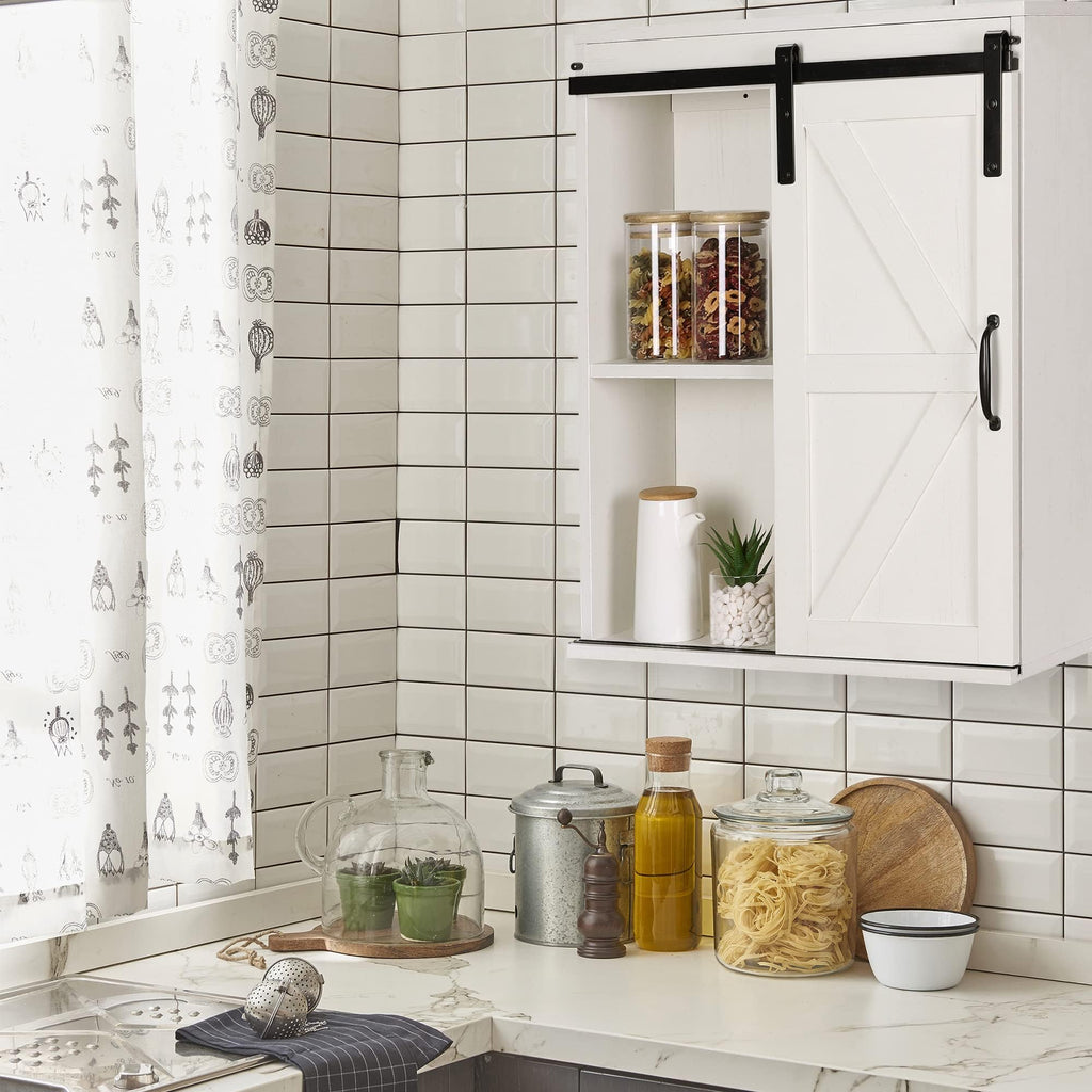 Wall Cabinet with Sliding Barn Door U77165