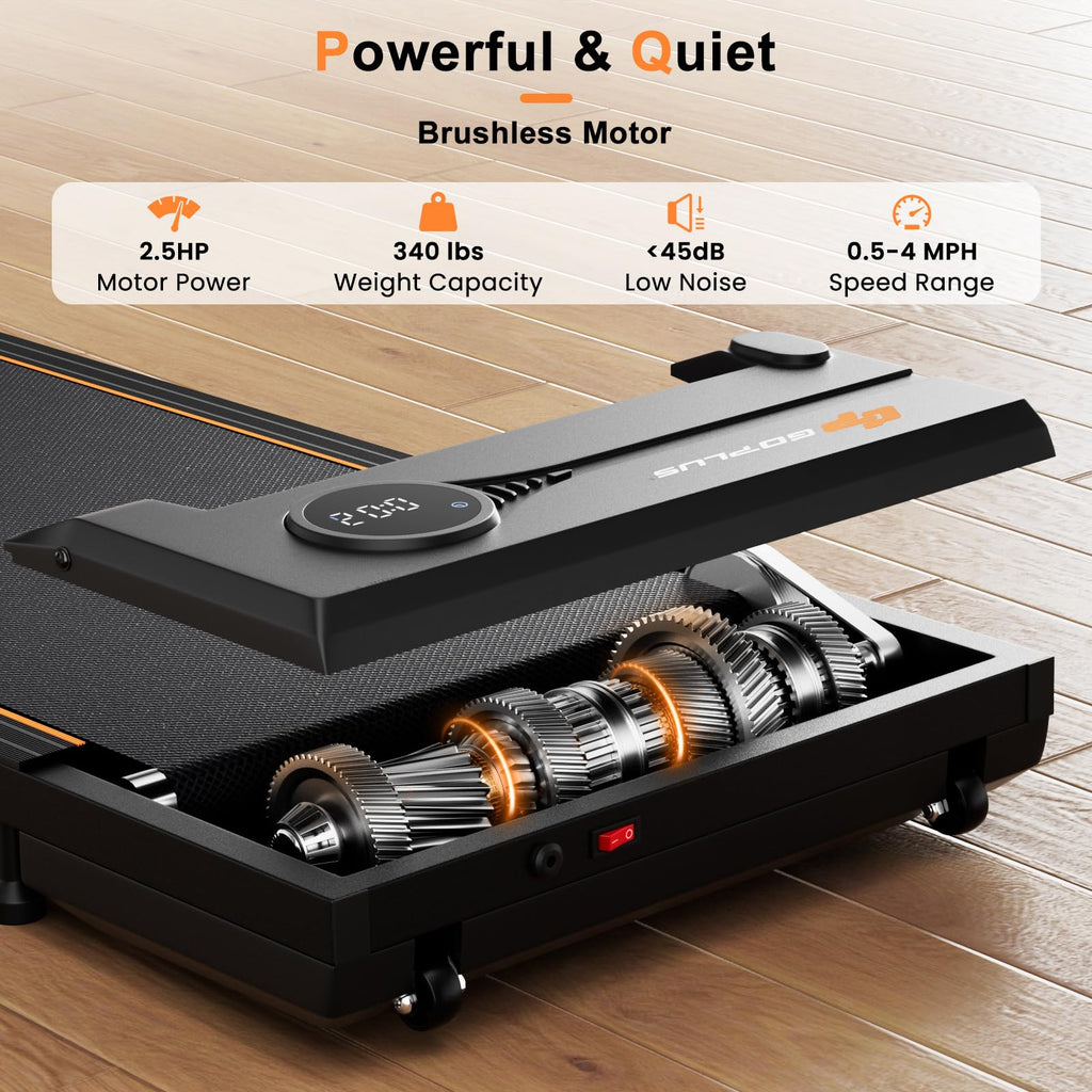 340 LBS Capacity Under Desk Treadmill with Remote Control Q5180