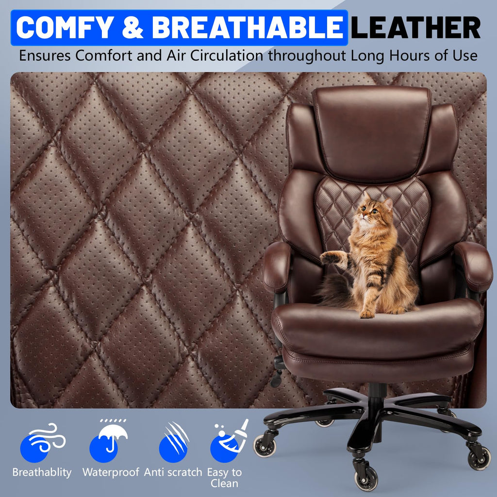 Big and Tall Office Chair with Adjustable Headrest E55746