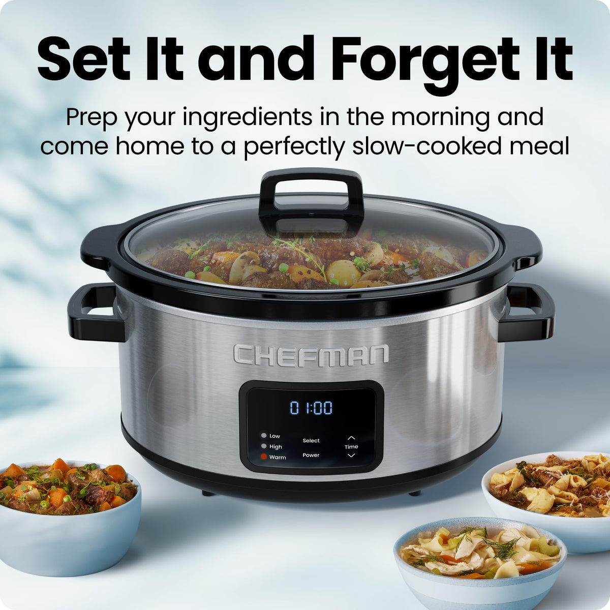 7 Quart Programmable Digital Slow Cooker with Ceramic Crock J175784