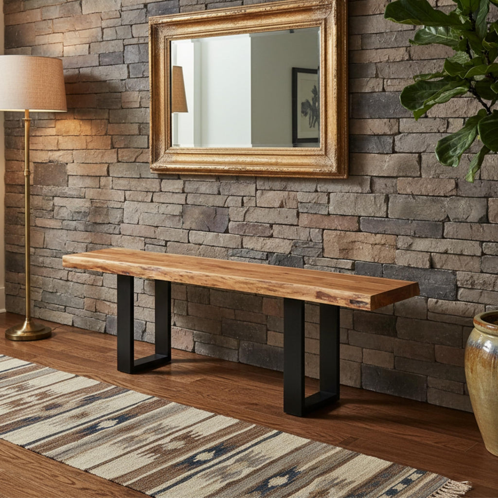 Solid Wood Entryway Bench K969