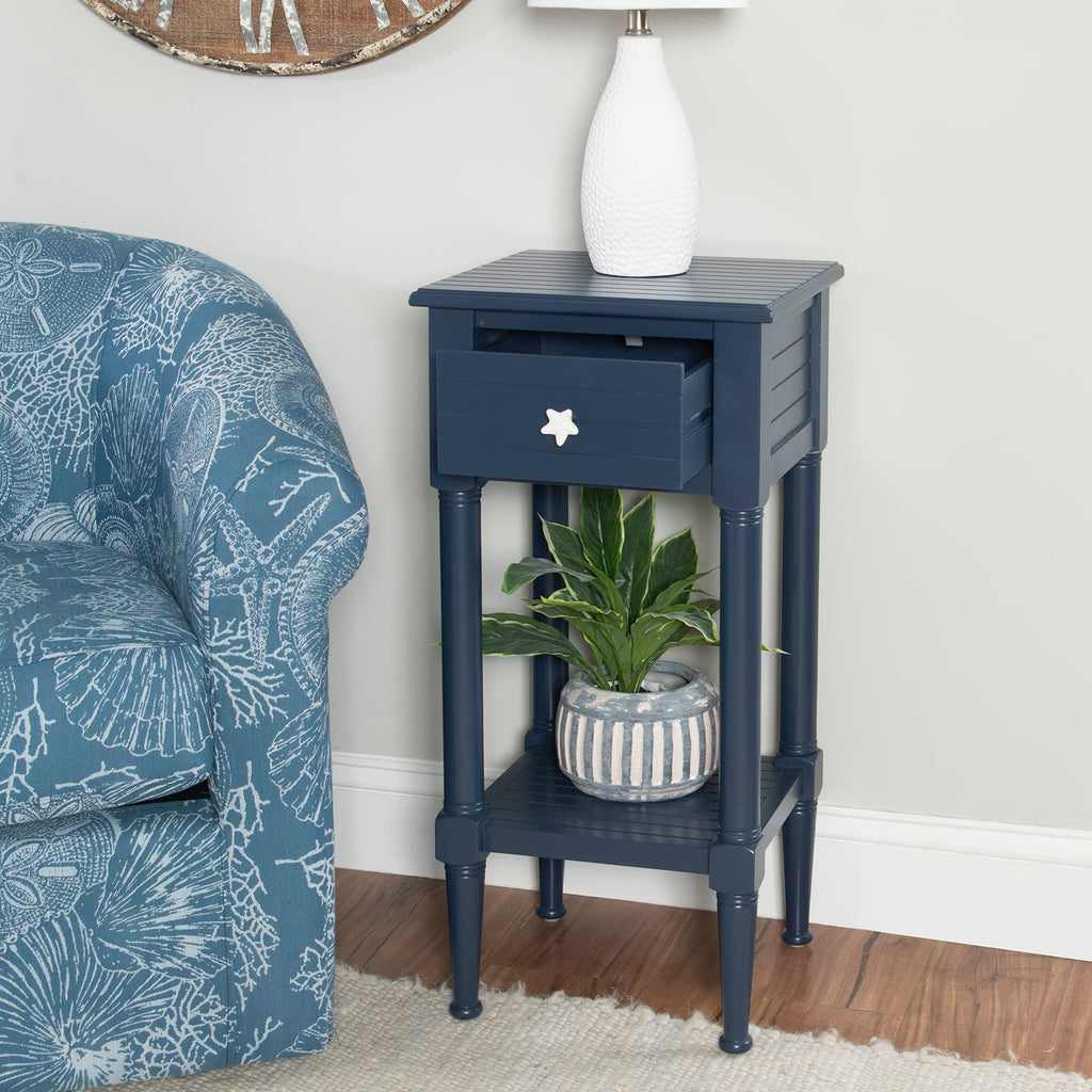 Navy Small Accent Table with Storage G632538