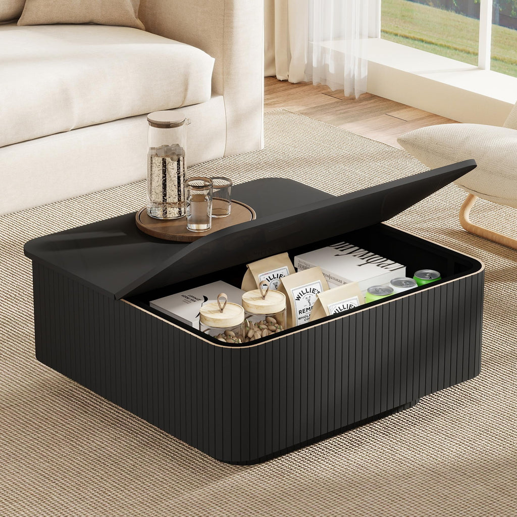31.5" Square Coffee Table with Storage Y241