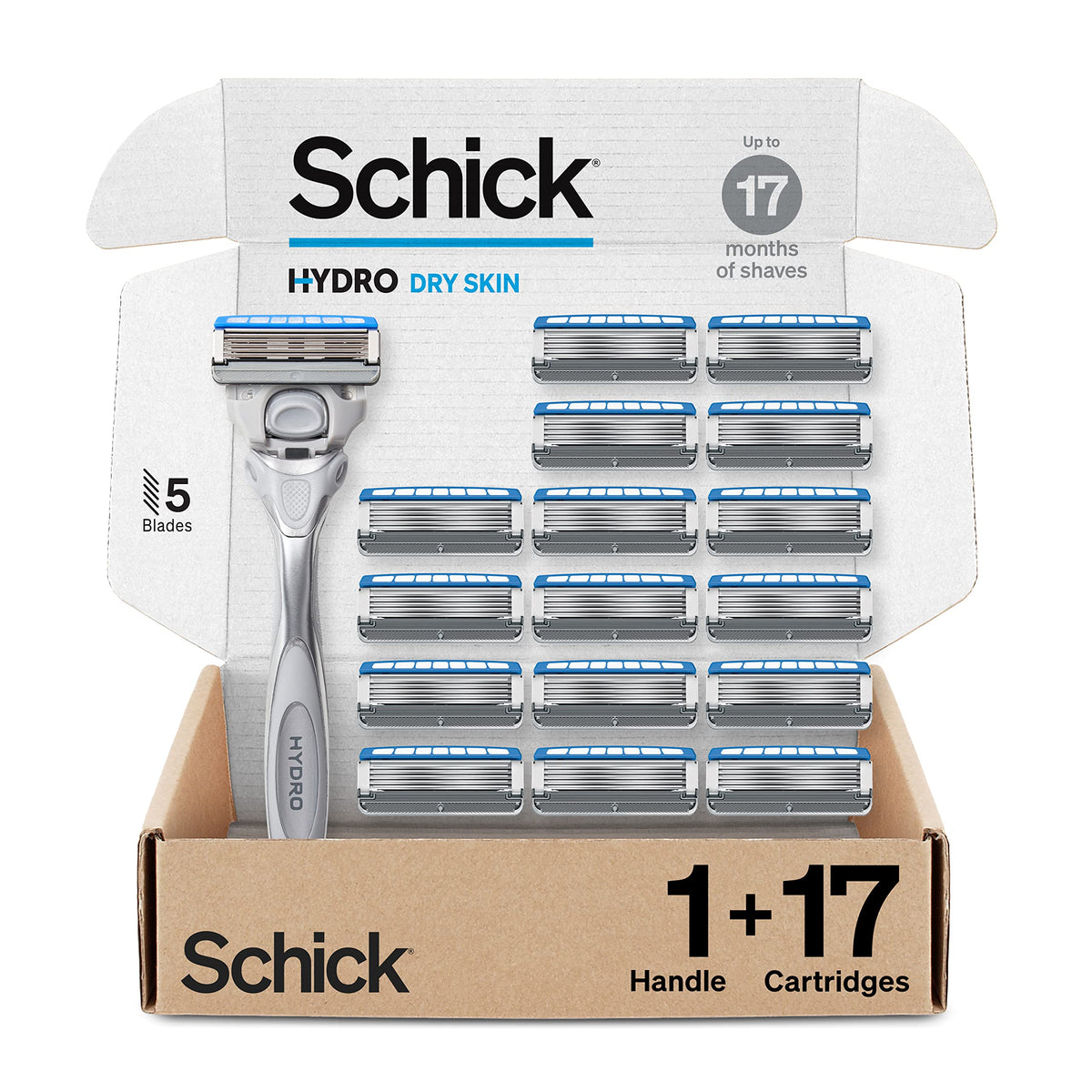 5-Blade Mens Razors with 17 Refills M674