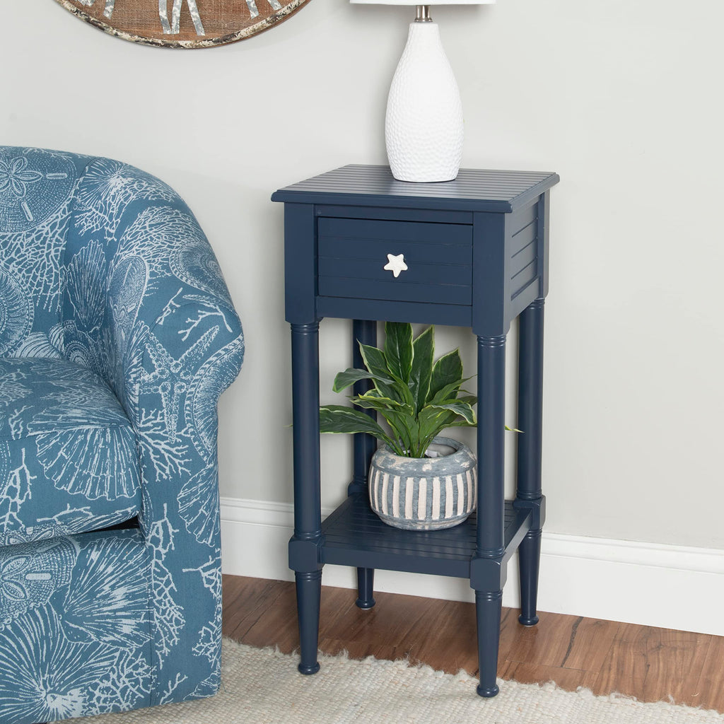 Navy Small Accent Table with Storage G632538