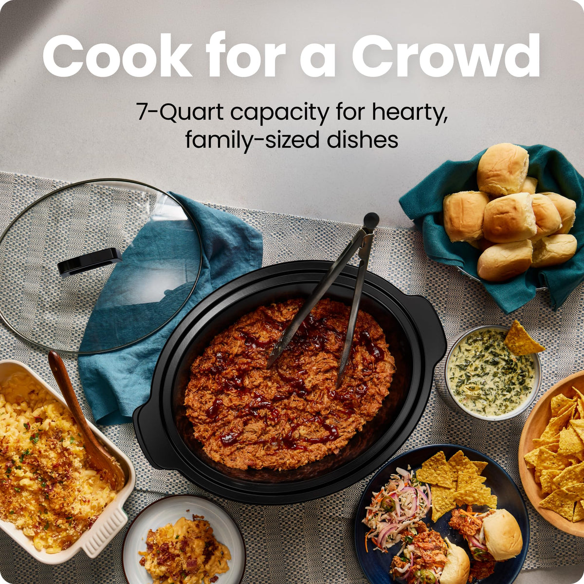 7 Quart Programmable Digital Slow Cooker with Ceramic Crock J175784